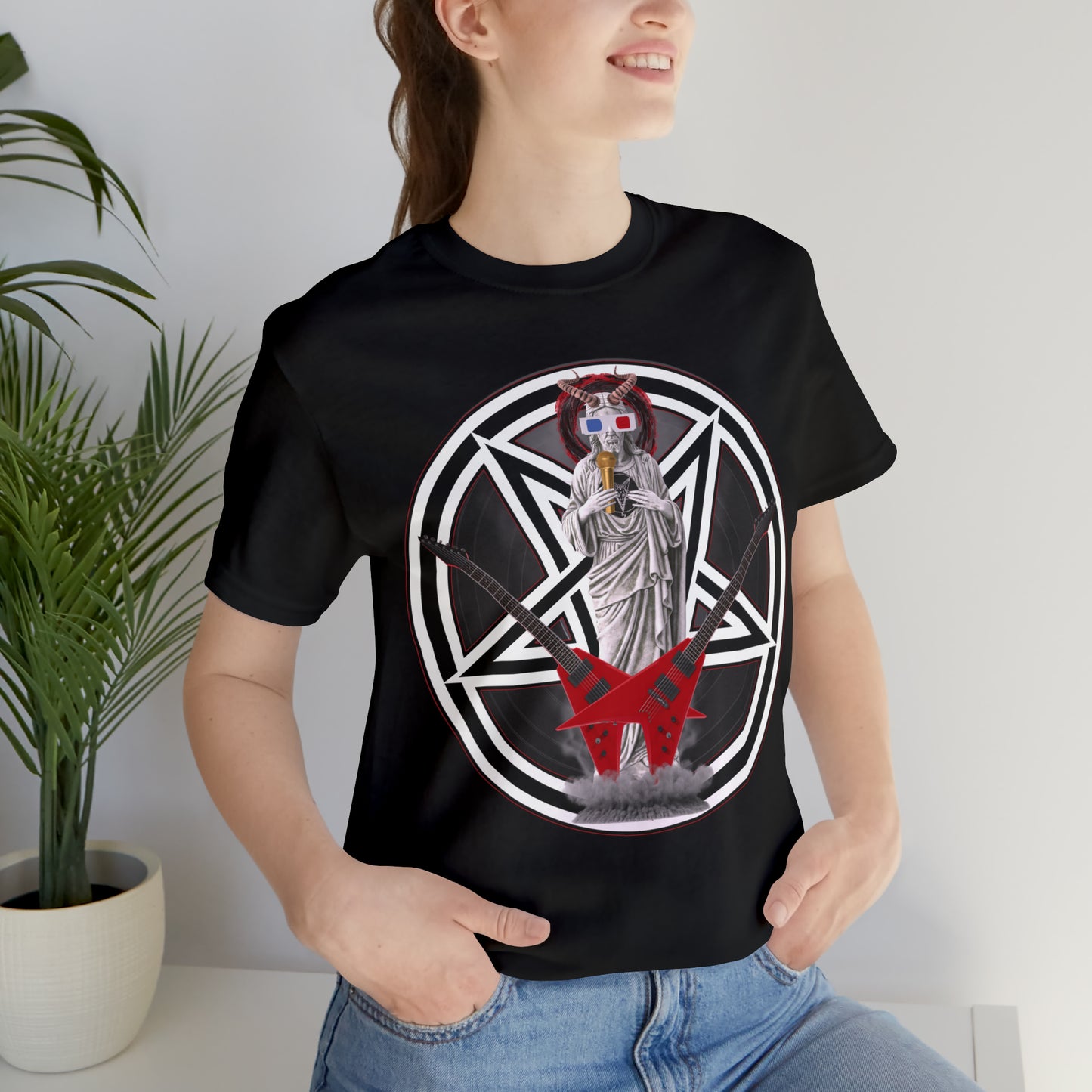 MC Jesus Baphomet Pentagram Rock Star by Tattees.Co