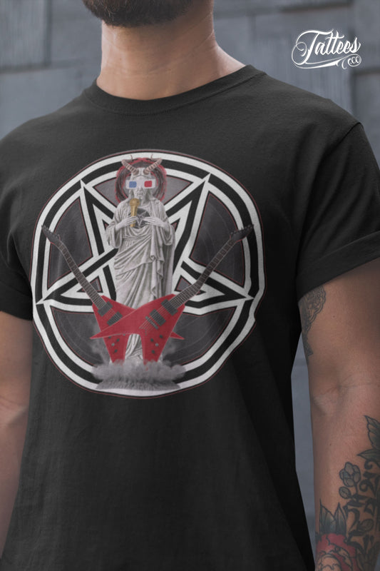 MC Jesus Baphomet Pentagram Rock Star by Tattees.Co