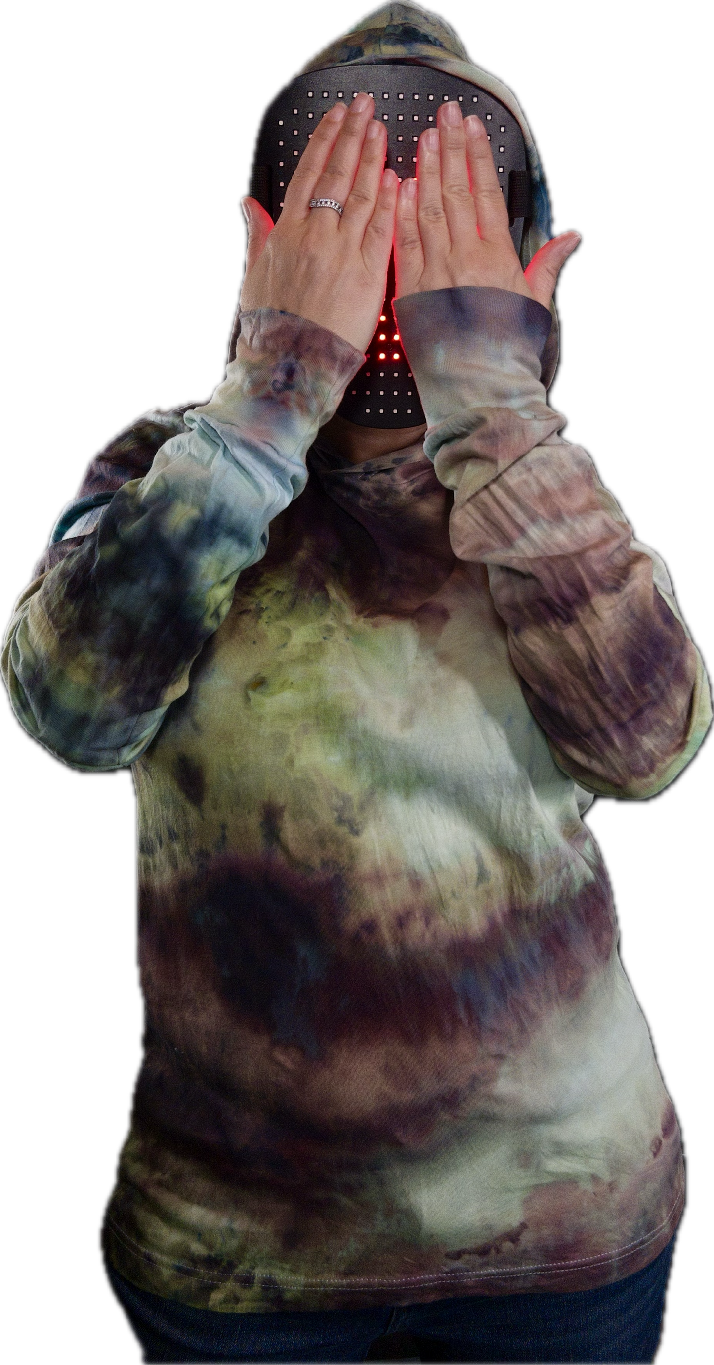 Ice dye hooded sweatshirt