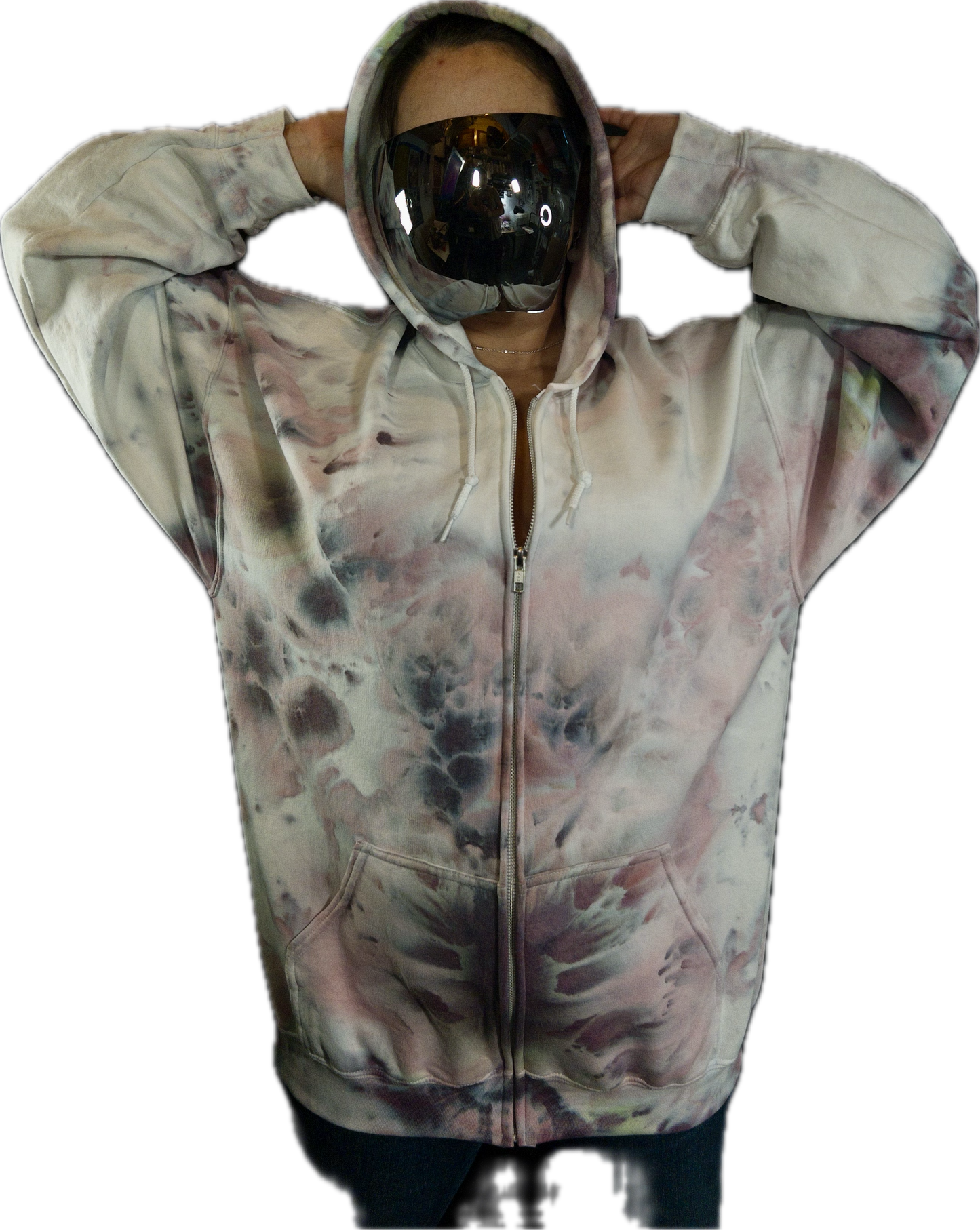 Ice dye hooded sweatshirt
