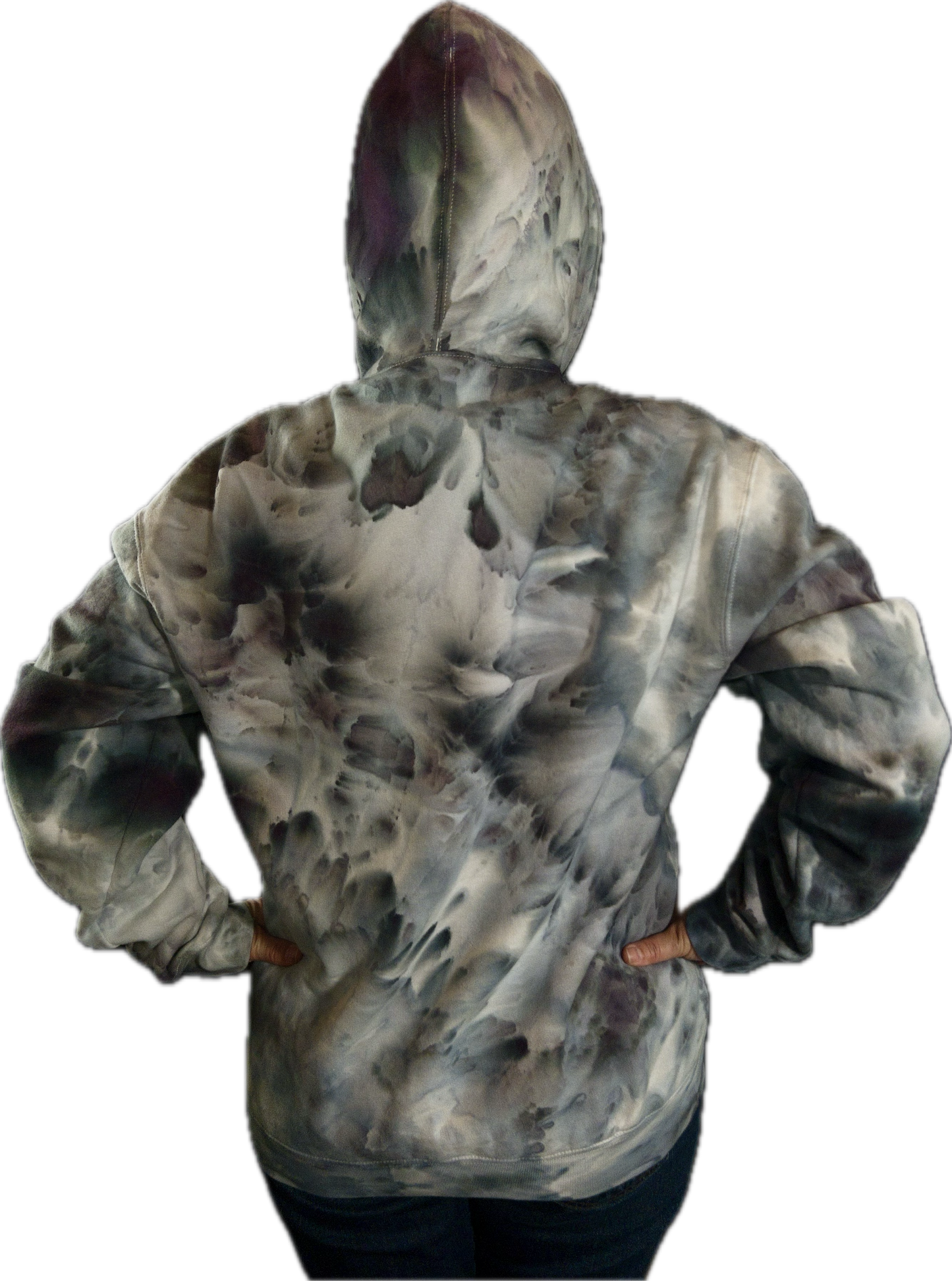 Ice dye hooded sweatshirt