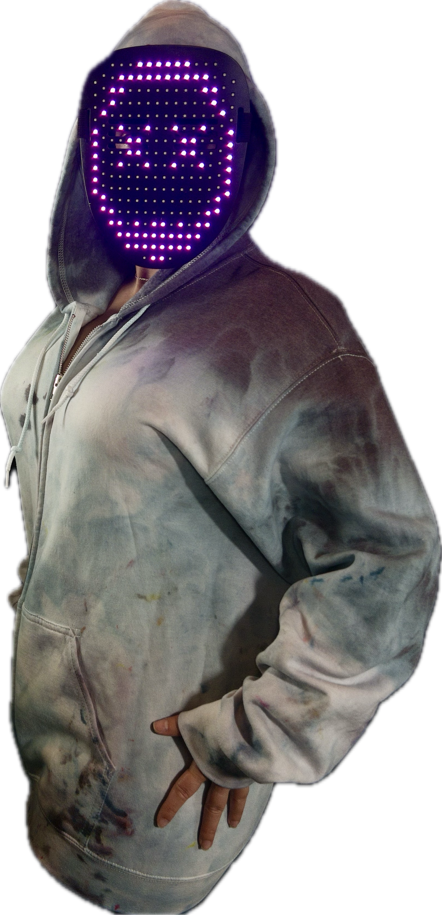 Ice dye hooded sweatshirt