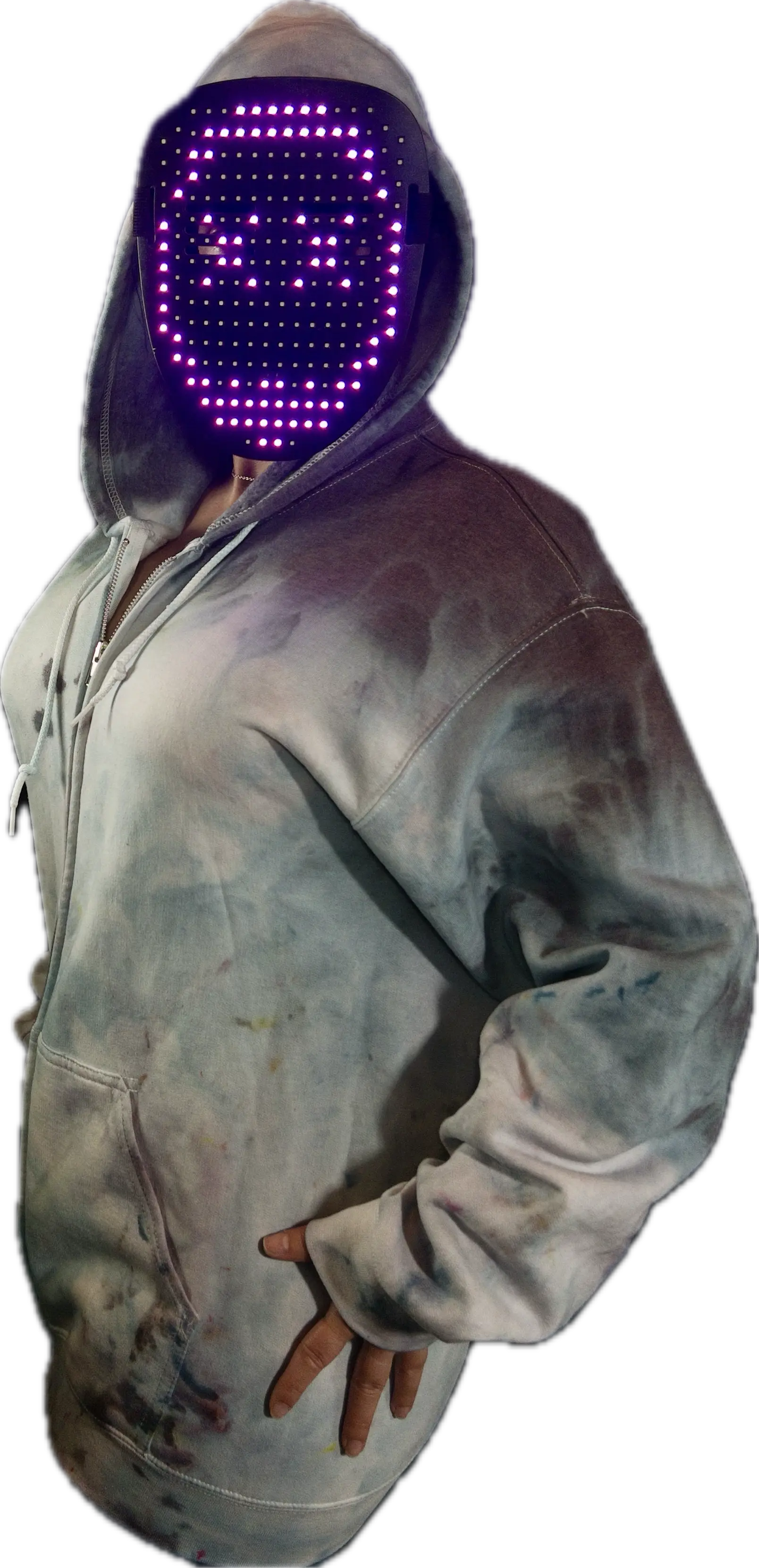 Custom Ice dye hooded sweatshirt