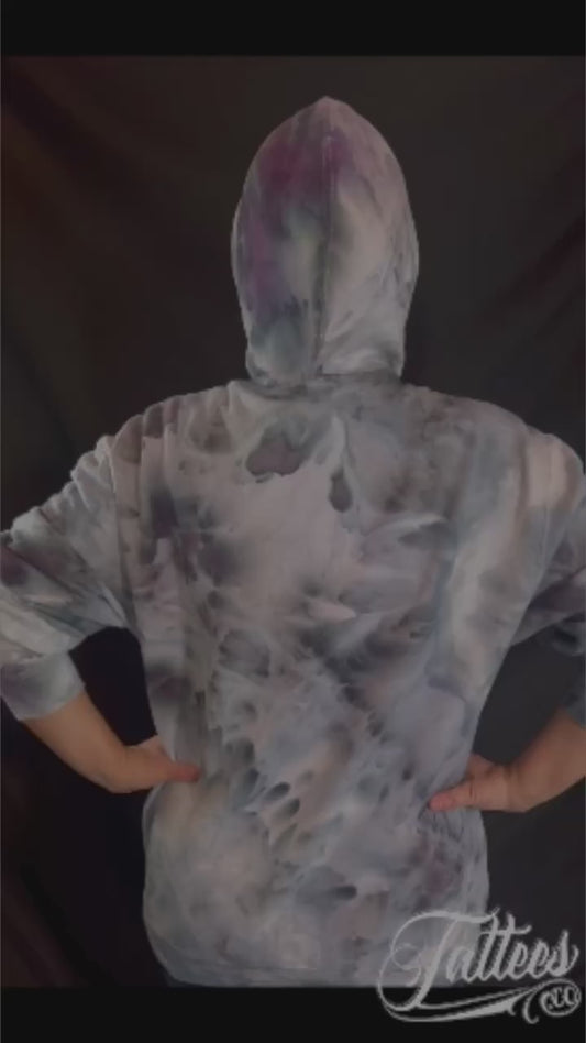 Ice dye hooded sweatshirt